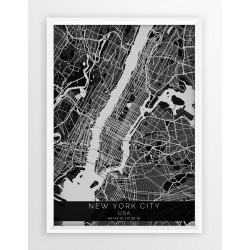 Mapa plakat NOWY JORK - linia BLACK