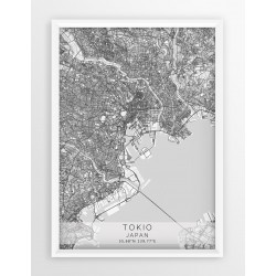 Mapa plakat TOKIO- linia WHITE