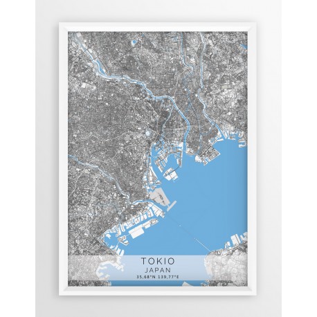 Mapa plakat TOKIO - linia BLUE/GRAY