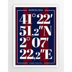 Plakat typograficzny FC BARCELONA
