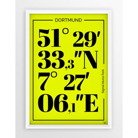 Plakat typograficzny BORUSSIA DORTMUND