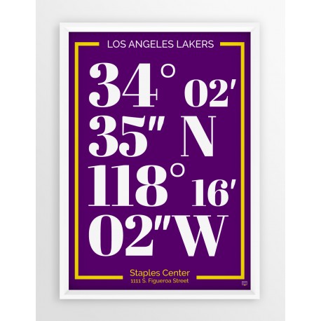 Plakat typograficzny LOS ANGELES LAKERS