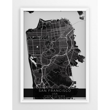 Mapa plakat SAN FRANCISCO - linia BLACK