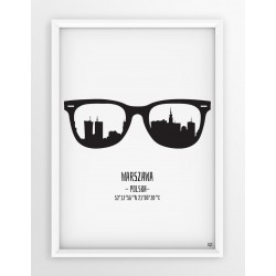 Plakat WARSZAWA - okulary