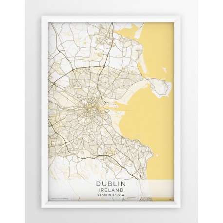 Plakat mapa DUBLIN- linia BEIGE