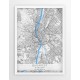 Plakat mapa BUDAPESZT - linia BLUE/GRAY