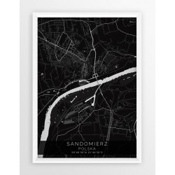 Mapa plakat SANDOMIERZ - linia BLACK