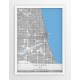 Mapa plakat CHICAGO- linia BLUE/GRAY