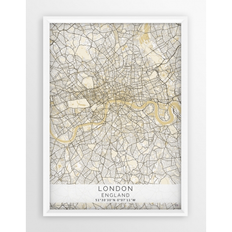 Plakat mapa LONDYN - linia BEIGE