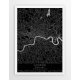 Mapa plakat LONDYN - linia BLACK