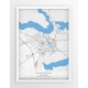 Plakat, mapa AUGUSTÓW - linia BLUE/GRAY