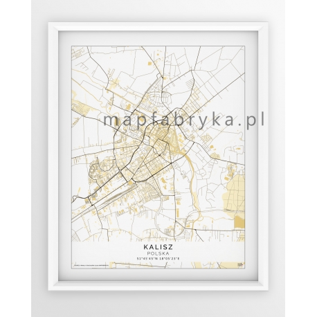 Mapa plakat KALISZ - linia BEIGE/PASSE-PARTOUT