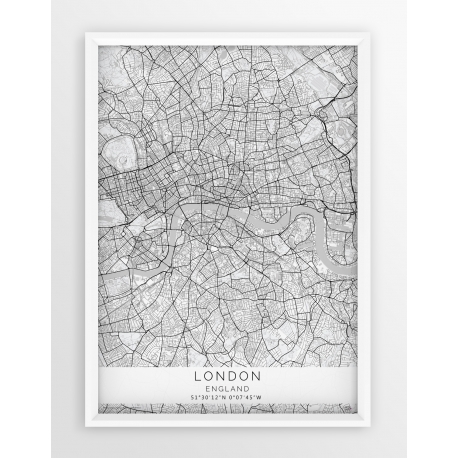 Plakat mapa LONDYN - linia WHITE