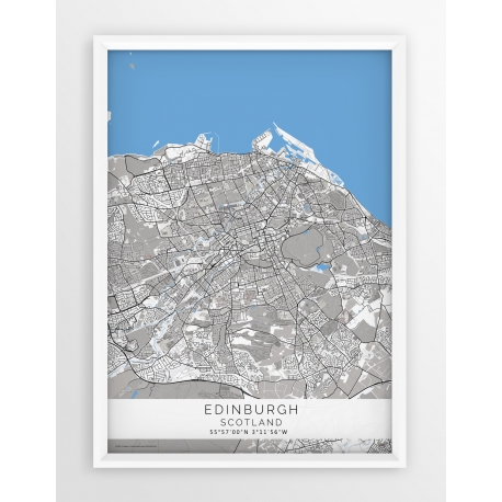 Plakat mapa EDYNBURGH - linia BLUE/GREY