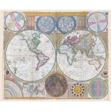 Stara mapa świata (1794r) - reprint
