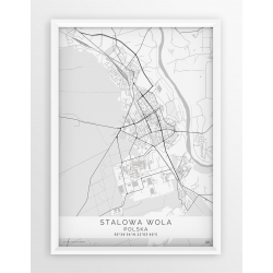 Plakat mapa STALOWA WOLA- linia BEIGE