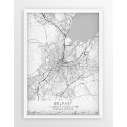 Plakat mapa BELFAST - linia WHITE