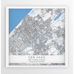 Plakat mapa HAGA - linia BLUE/KWADRAT