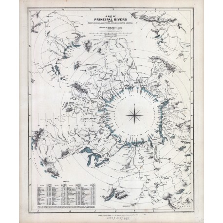 Stara mapa RZEKI ŚWIATA (1845r) - reprint