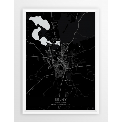 Plakat mapa SEJNY - linia BLACK