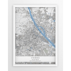 Plakat mapa WIEDEŃ - linia BLUE