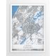 Plakat mapa LEIDEN- linia BLUE/GRAY