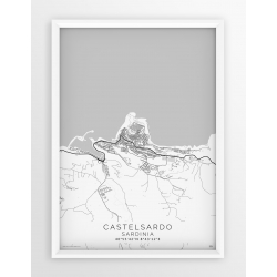 Mapa plakat CASTELRADO - Linia White
