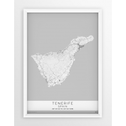 Mapa plakat TENERIFE - Linia White