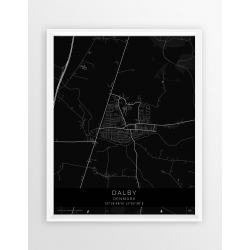 Plakat mapa DALBY - linia BLACK