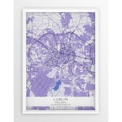 Plakat mapa LUBLIN - linia VERI PERI