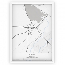 Plakat mapa LIPKA - linia BLUE